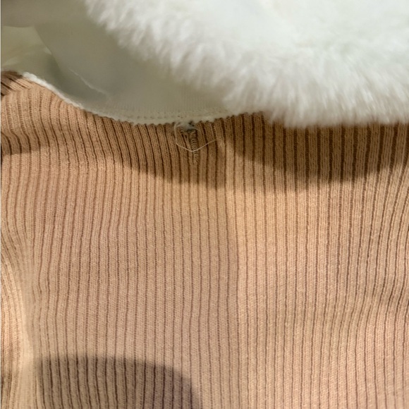 Baby Phat Beige Jacket with White Faux Fur Collar - Picture 10 of 10